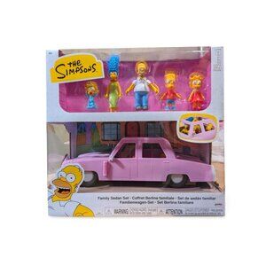 The Simpsons Family Sedan Car & 5 Figure Set Target Exclusive (New)